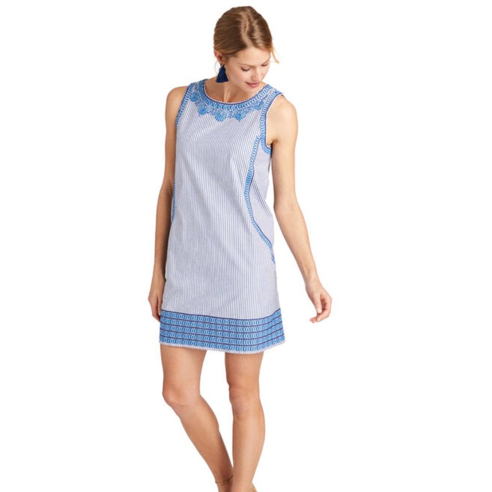 VINEYARD VINES | Striped Cisco Swing Dress Size 4 - Picture 2 of 9